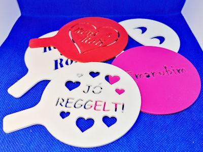 3D Printed Custom Coffee Stencil Custom Barist Stencils