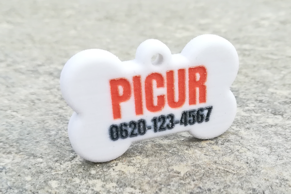 3D Printed Dog Tag with Name, Phone Number Unique 3D Printed Dog Tag