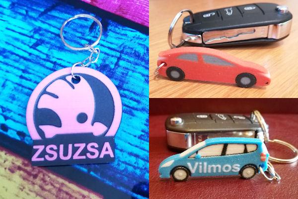 Custom 3D Printed Car Keychains Custom car key rings - 3D printed