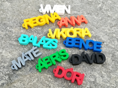 3D Printed Letters Keychains Perosnalised 3D Printed Keychains with Names, Letters