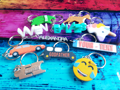 3D printed keychains Custom key rings - 3D printed